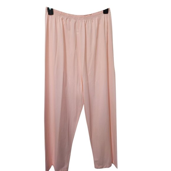 Komar Pajama Set Womens Sz 40 Vintage Button Antron Nylon Embroidered USA Sleep - Picture 2 of 16